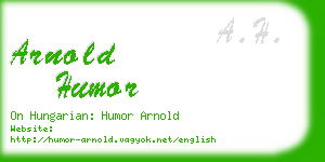 arnold humor business card